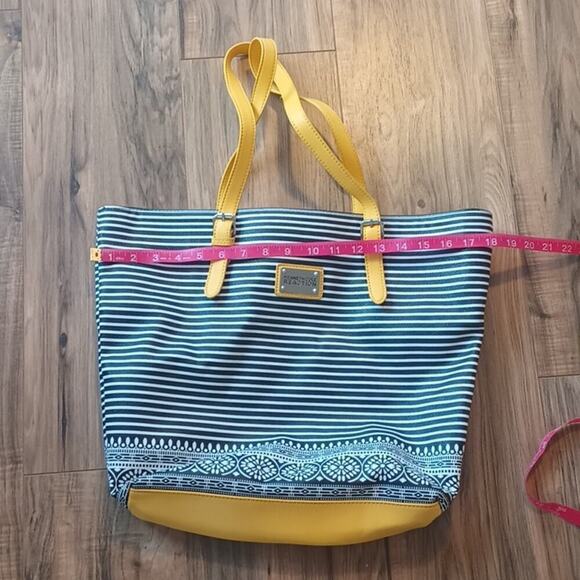 Large Kenneth Cole striped black and white tote bag - Picture 7 of 7